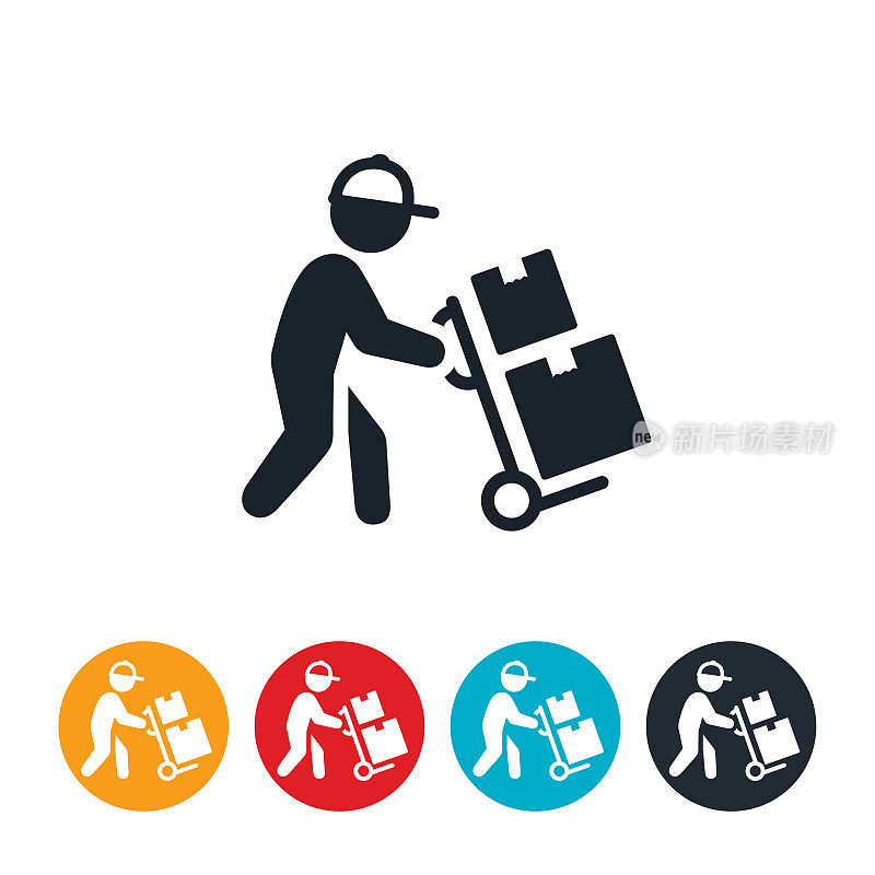 Package Delivery Man Icon